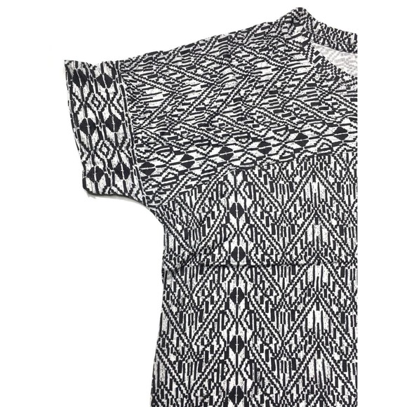 Old Navy Womens Relaxed Dolman Short Sleeve T Shirt Black Geo Summer Print L - Picture 2 of 11